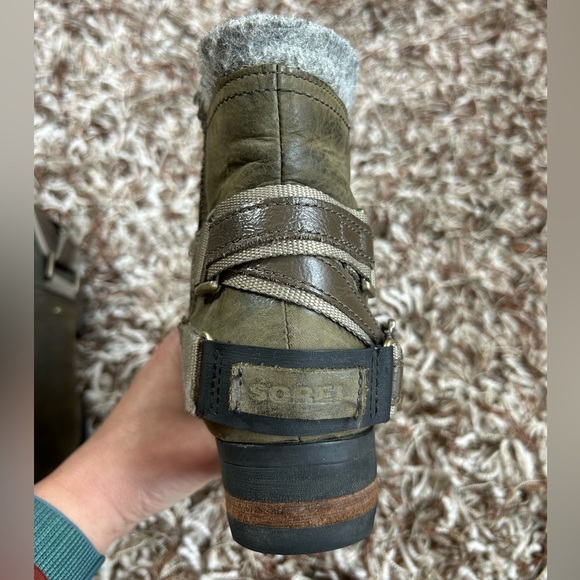 Sorel Lolla Ankle Boots in Green Size 9 - Picture 8 of 8
